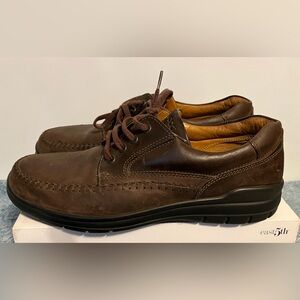 Ecco Men's Dark Brown Leather Oxfords